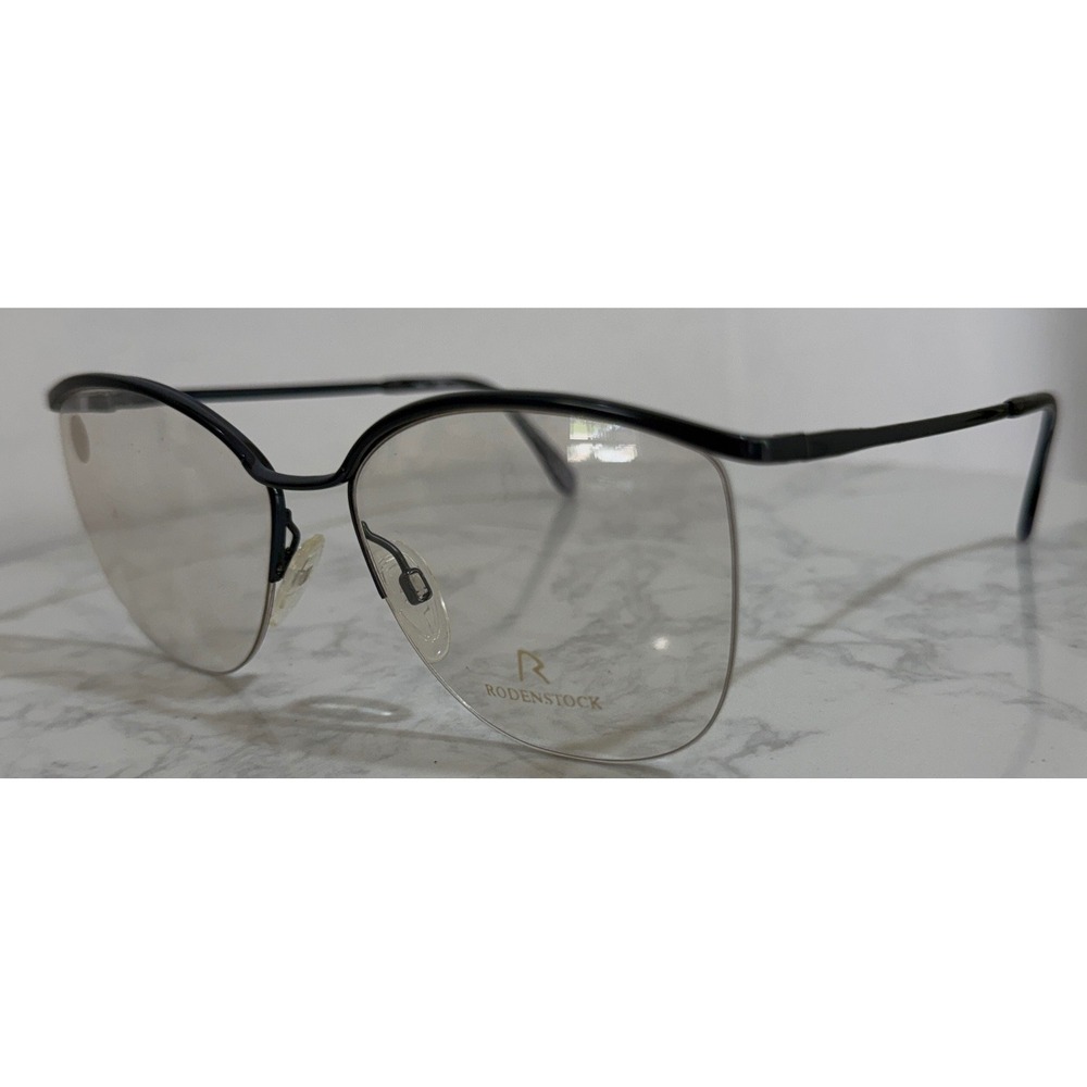 RODENSTOCK 806 Half-Rim Eyeglass Frames Black 140 Made in Japan